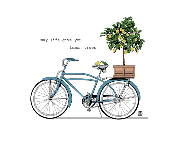 Lemon Tree - Vintage Bicycle Art Print