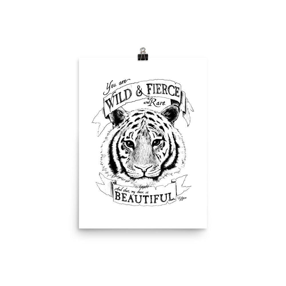 Wild & Fierce Tiger Art Print