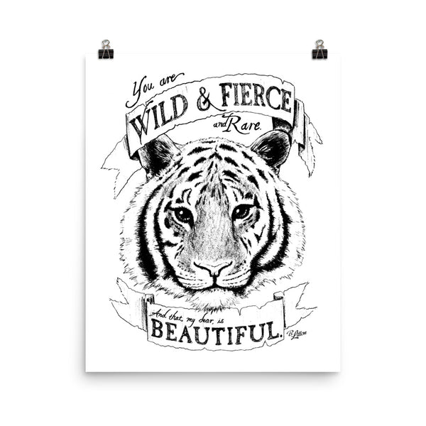 Wild & Fierce Tiger Art Print
