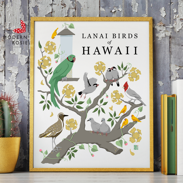 Lanai Birds of Hawaii - Art Print