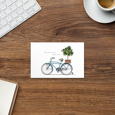 Lemon Tree - Vintage Bicycle Art Card